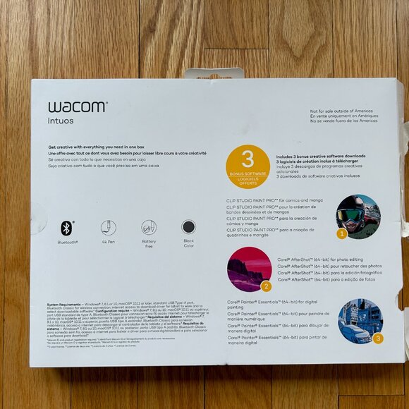 Wacom Intuos Creative Pen Bluetooth Tablet Medium - Black OPEN BOX - Picture 5 of 6